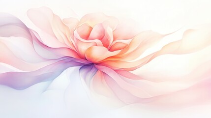 Delicate Bloom in Pastel Hues: A mesmerizing floral composition, with ethereal, flowing petals in a symphony of soft pastel shades, exuding elegance and tranquility. 