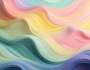 Obraz premium a vibrant, abstract design with flowing, wavy lines in pastel colors