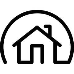 Flat illustration on a theme house