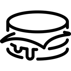 Simple vector icon burger