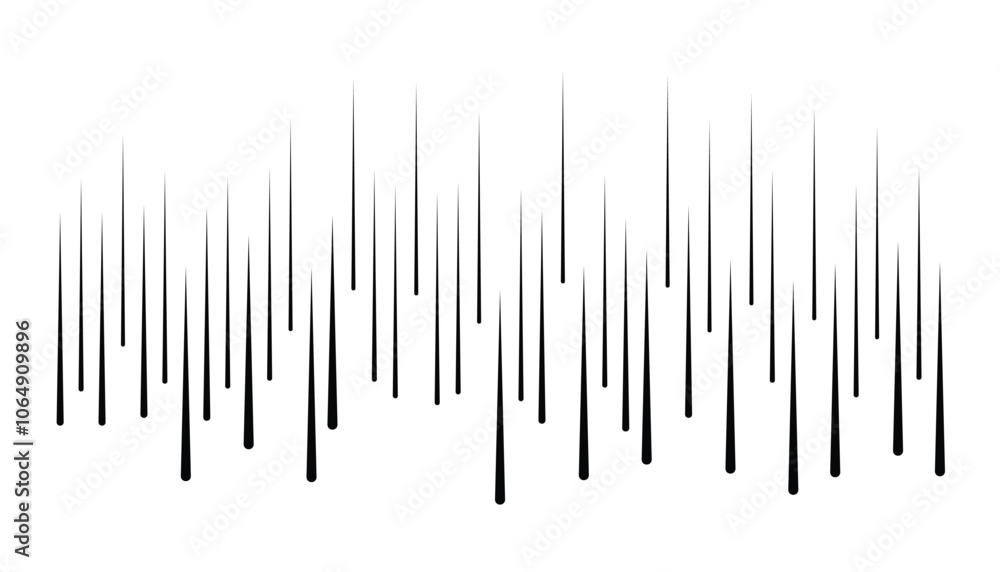 Aufkleber speed lines for comic books. fast motion lines. graphic speed striped texture. flying particles seam