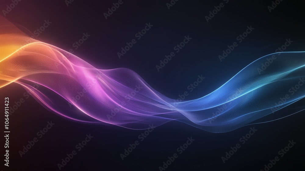 Aufkleber Vibrant abstract background, colorful lines in motion creating dynamic visuals