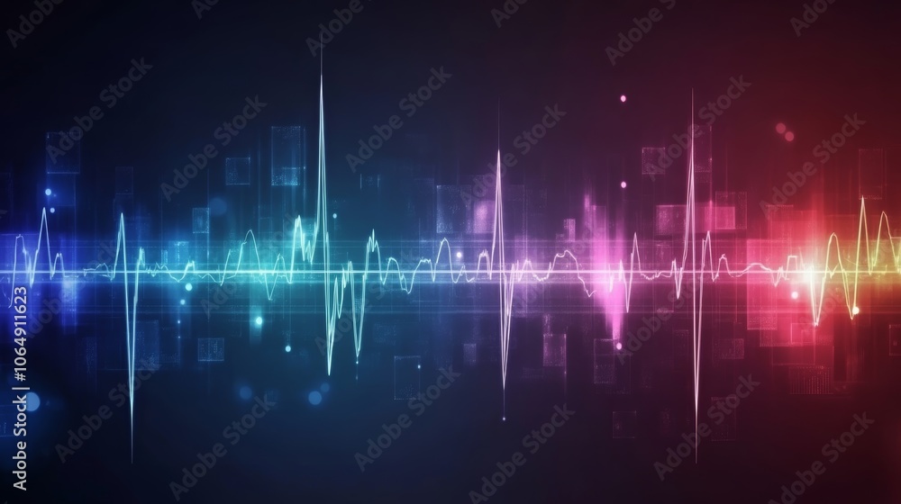 Aufkleber abstract music background with colorful flowing shapes and vibrant hues for dynamic visuals