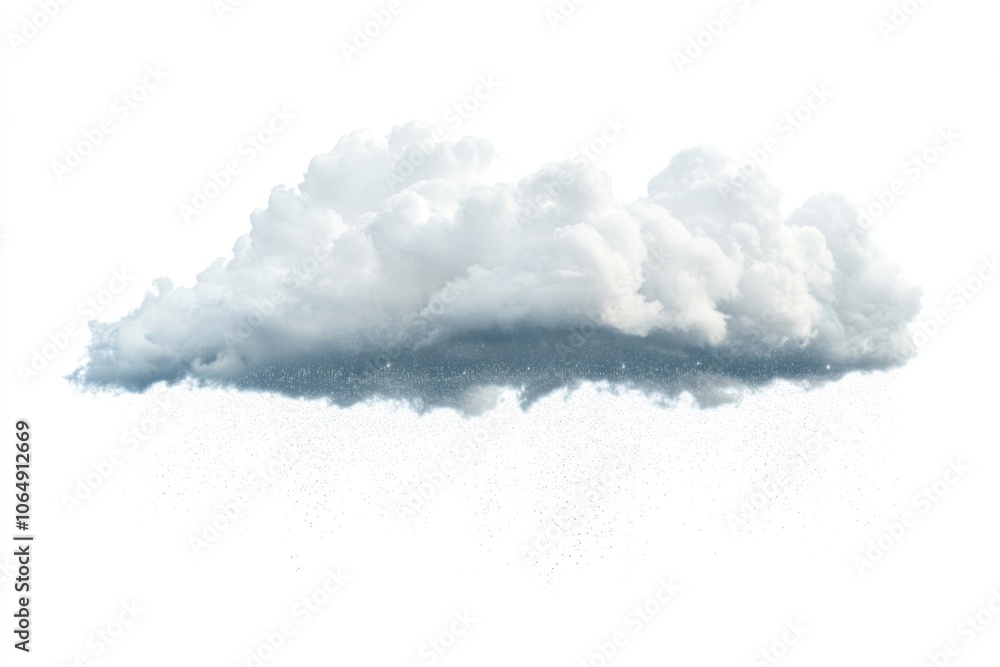 Poster a large cloud floating in the sky with soft white and gray hues