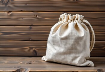 bag on a wooden background