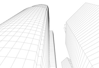Fototapeta premium architecture 3d vector