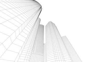Fototapeta premium architecture 3d vector