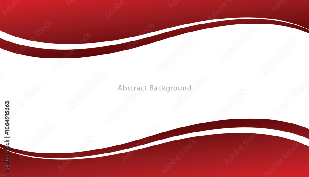 Poster Abstract smooth wave vector background. red business wave background. futuristic waving. red wave modern design concept. water wave vector illustration