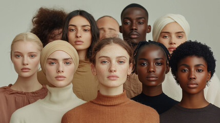 Obraz premium group portrait of woman showing diversity