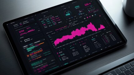 A high-tech digital financial platform showing real-time cryptocurrency prices