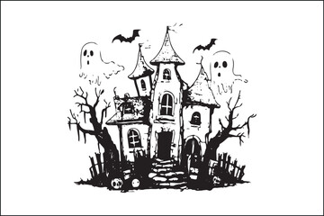 Naklejka premium Bosque Halloween Silhouette SVG | Haunted Forest Vector | Spooky Tree ClipartHaunted Bosque SVG | Halloween Forest Silhouette | Creepy Woods Cut FileSpooky Forest Halloween Vector | Dark Trees Sil