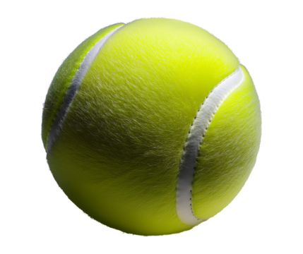 Tennis Ball Sticker on Transparent Background