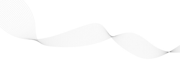 Abstract wave element for design. Digital frequency track equalizer. Stylized line art background. Vector illustration. Wave with lines created using blend tool. Curved wavy line, smooth stripe.