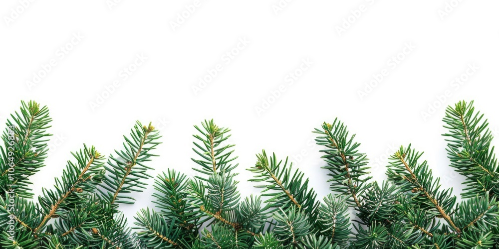 Aufkleber close up view of a cluster of pine trees with detailed branches and needles