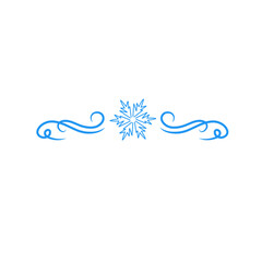 Obraz premium snowflake divider 