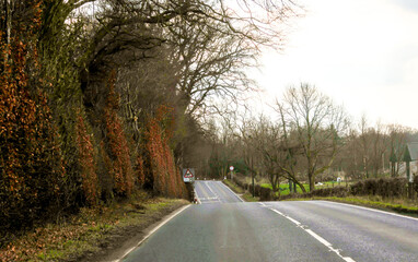 Long Country Road In The Lands Of The United Kingdom