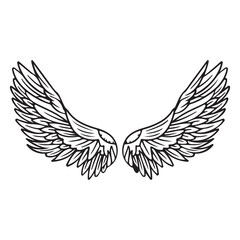 Obraz premium tattoo, flying, bird,wings vector design 