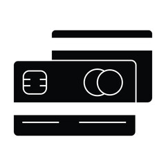 Credit card icon vector on white background
