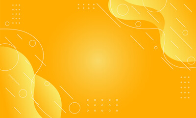 Abstract Yellow Background with White Geometric Shapes