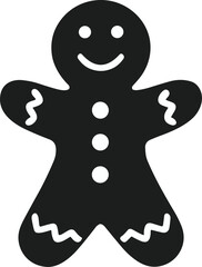 Obraz premium Smiling Gingerbread Man Christmas Cookie Vector Illustration