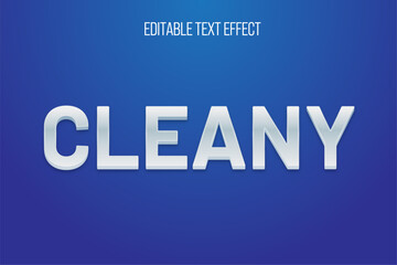 cleany clean white shiny text effect