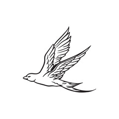 bird, eagle, wings, animal drawing vector design 