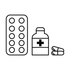 drug icon vector on white background
