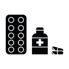 drug icon vector on white background
