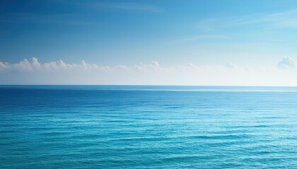 Obraz premium Tranquil Blue Sky and Water Backgrounds Serene Scenes for Creative Projects