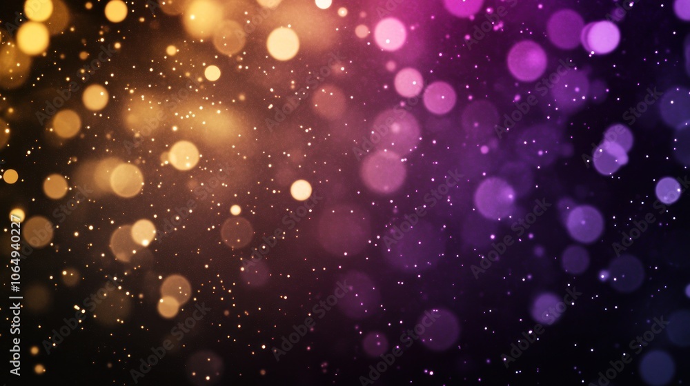 Poster abstract bokeh background with warm and cool colors