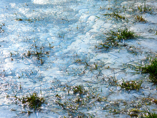 Eis,  Pfütze