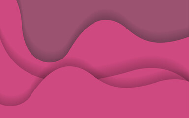 Abstract background with waves, abstract background vector, pink, Pink paper waves abstract banner design. Elegant wavy vector background