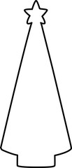 Simple shape Christmas tree outline vector.
Christmas tree outline svg.