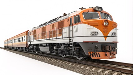 Obraz premium Vintage Train on a Scenic Rail Line V4