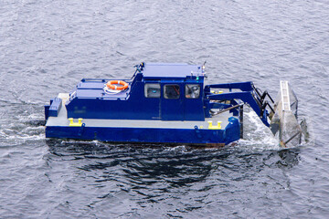 A River Cleaning Vessel That Runs Up And Down The Thames To Pick Up Debris And Rubbish In The Water