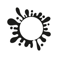 Fototapeta premium Hand drawn water splashes silhouette. Doodle graphic illustration
