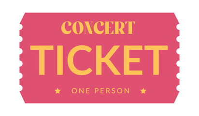 Concert Ticket, admit one ticket