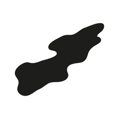 Fototapeta premium Hand drawn abstract liquid blot silhouette. Doodle graphic illustration