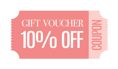 Gift voucher 10% off, special offer banner