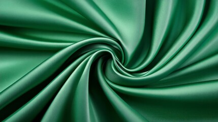 Obraz premium Close-up of soft green fabric with a swirling texture