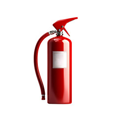 Obraz premium Red fire extinguisher on a white isolated background, Transparent background.