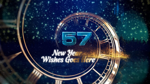 New Year Countdown with New Year and Christmas Wishes