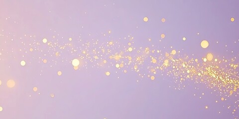 Golden sparklers set against a light purple backdrop, arranged in a flat layout, provide ample space for text.