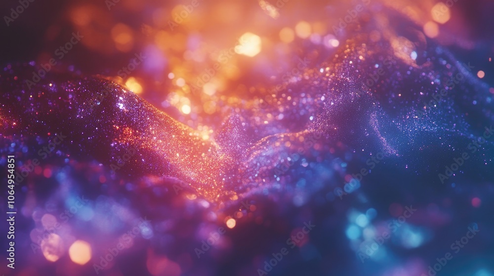 Poster abstract background filled with vibrant bokeh lights creates a mesmerizing effect. the dreamy bokeh 