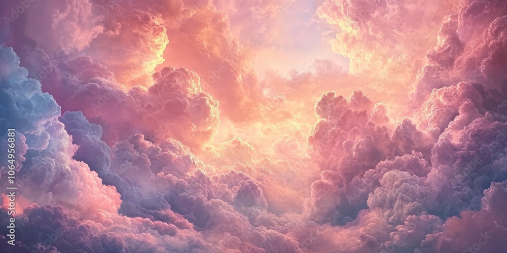 Aufkleber intricate detailing of a cloudy sky backdrop showcases a high quality spectrum without any gradient 