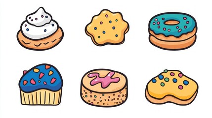 A delightful collection of cookies showcasing various shapes and vibrant colors, perfect for celebrating National Cookie Day in a cheerful atmosphere