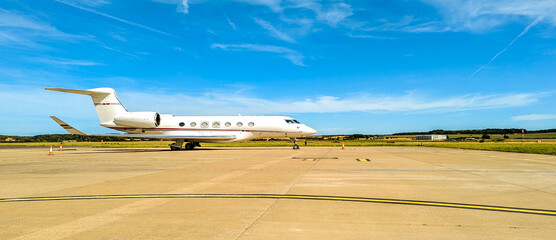 A Private Jet Often Used By The Wealthy Celebrities Or Business People