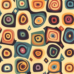 Colorful Pastel Pattern Inspired by Ethnic Designs