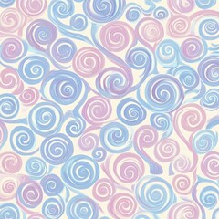Fototapeta premium Delicate Pastel Spirals Pattern for Background Use