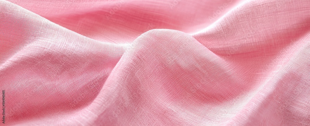 Wall mural soft pink fabric texture with delicate folds and fine woven pattern generative ai